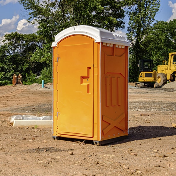 how often are the porta potties cleaned and serviced during a rental period in Tatum